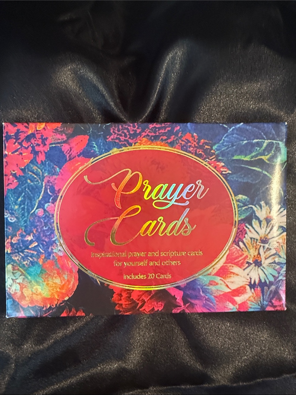 Prayer Cards Floral Set - Red